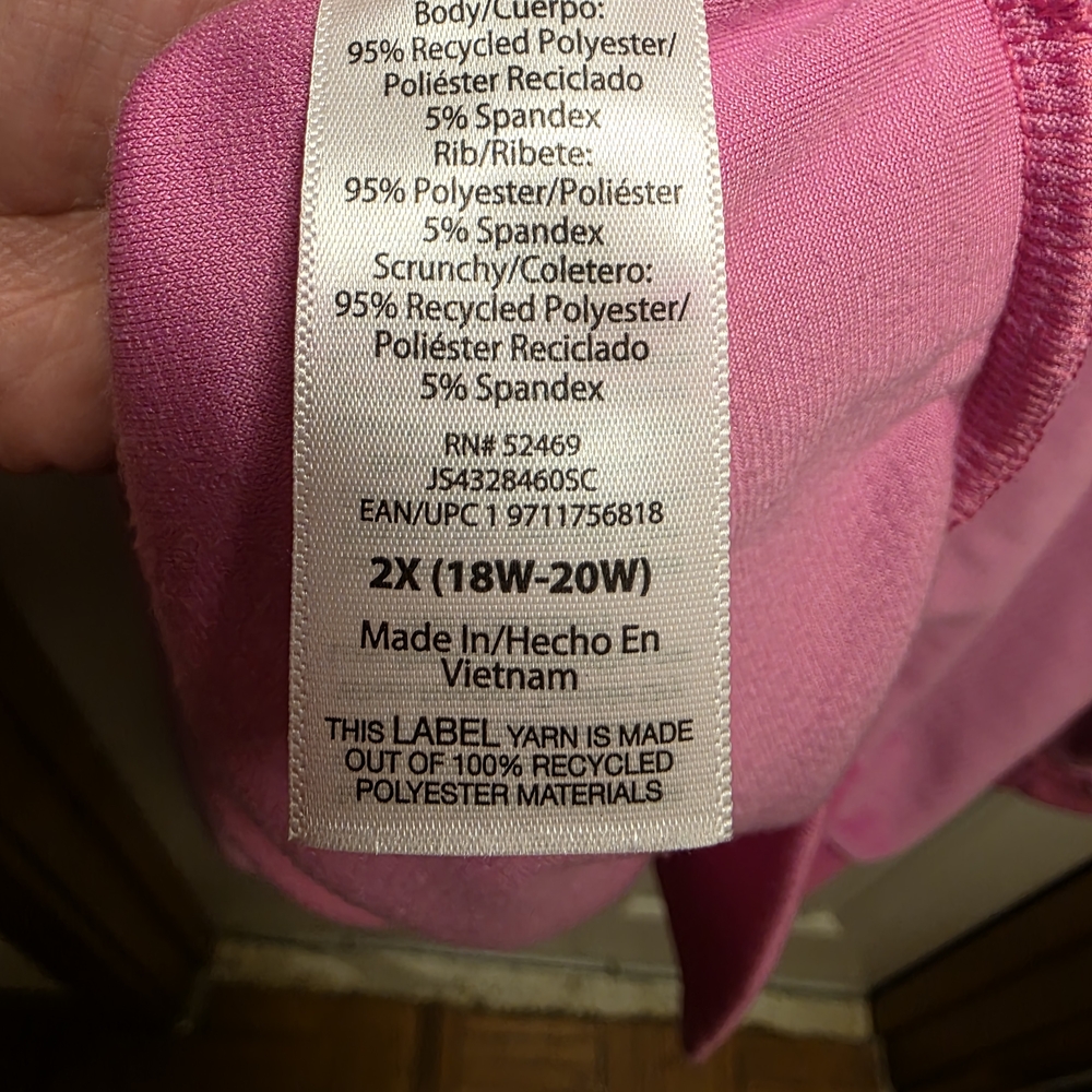 🌴 Joyspun Bright Pink Sweatshirt Size 2x GUC - Picture 8 of 8